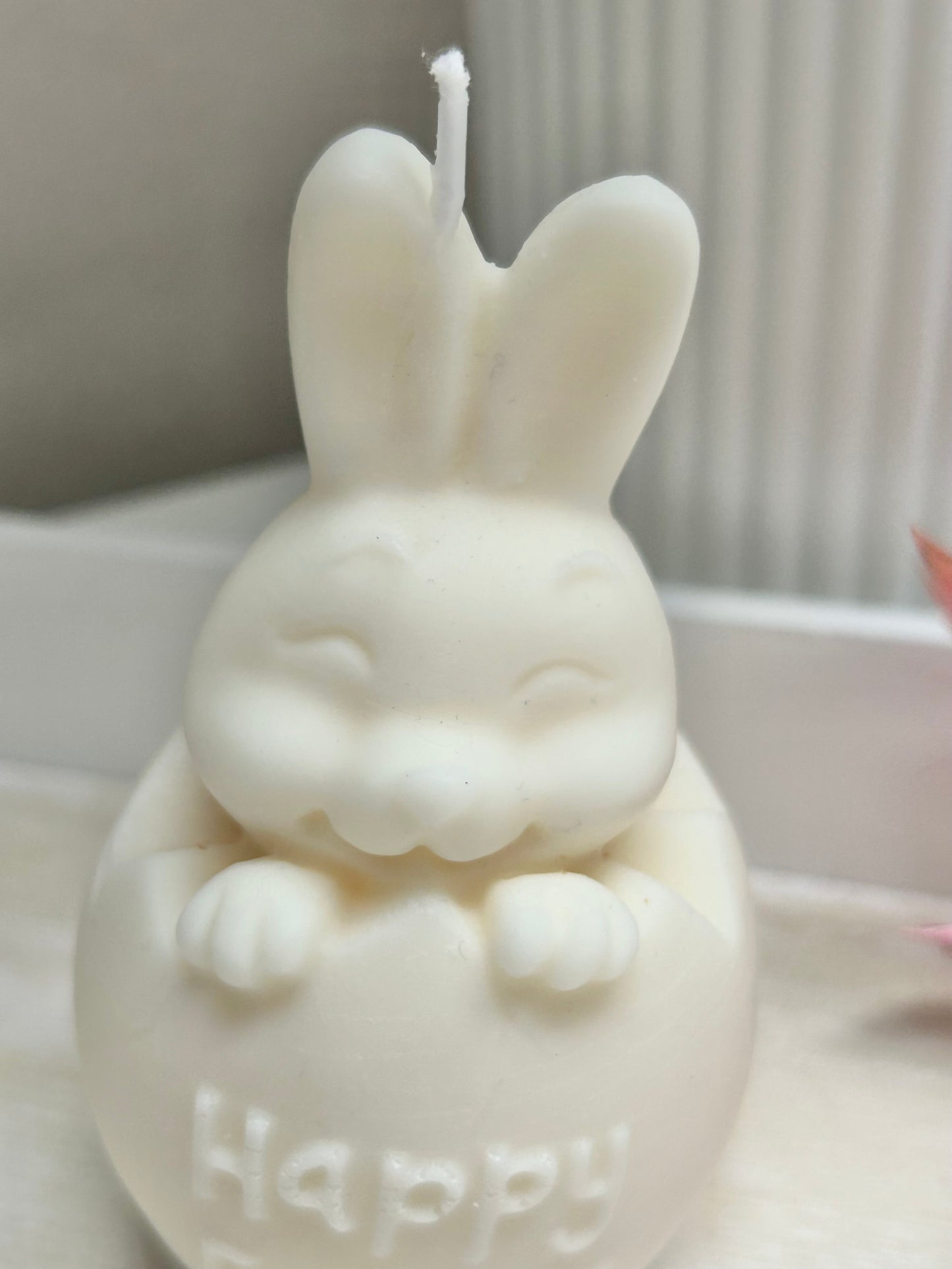 Aesthetic Kerze "Happy Easter Hase"