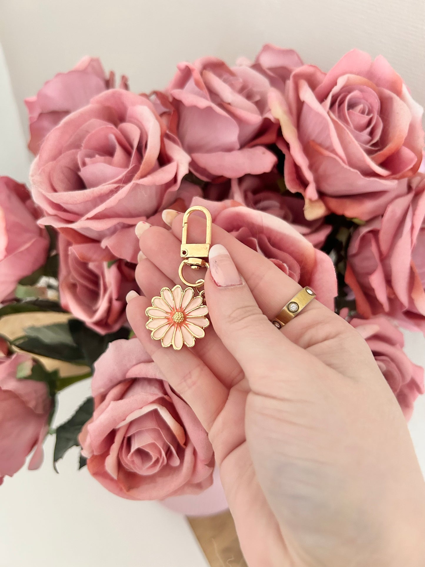 Taschen / Schlüssel Anhänger "Flower"