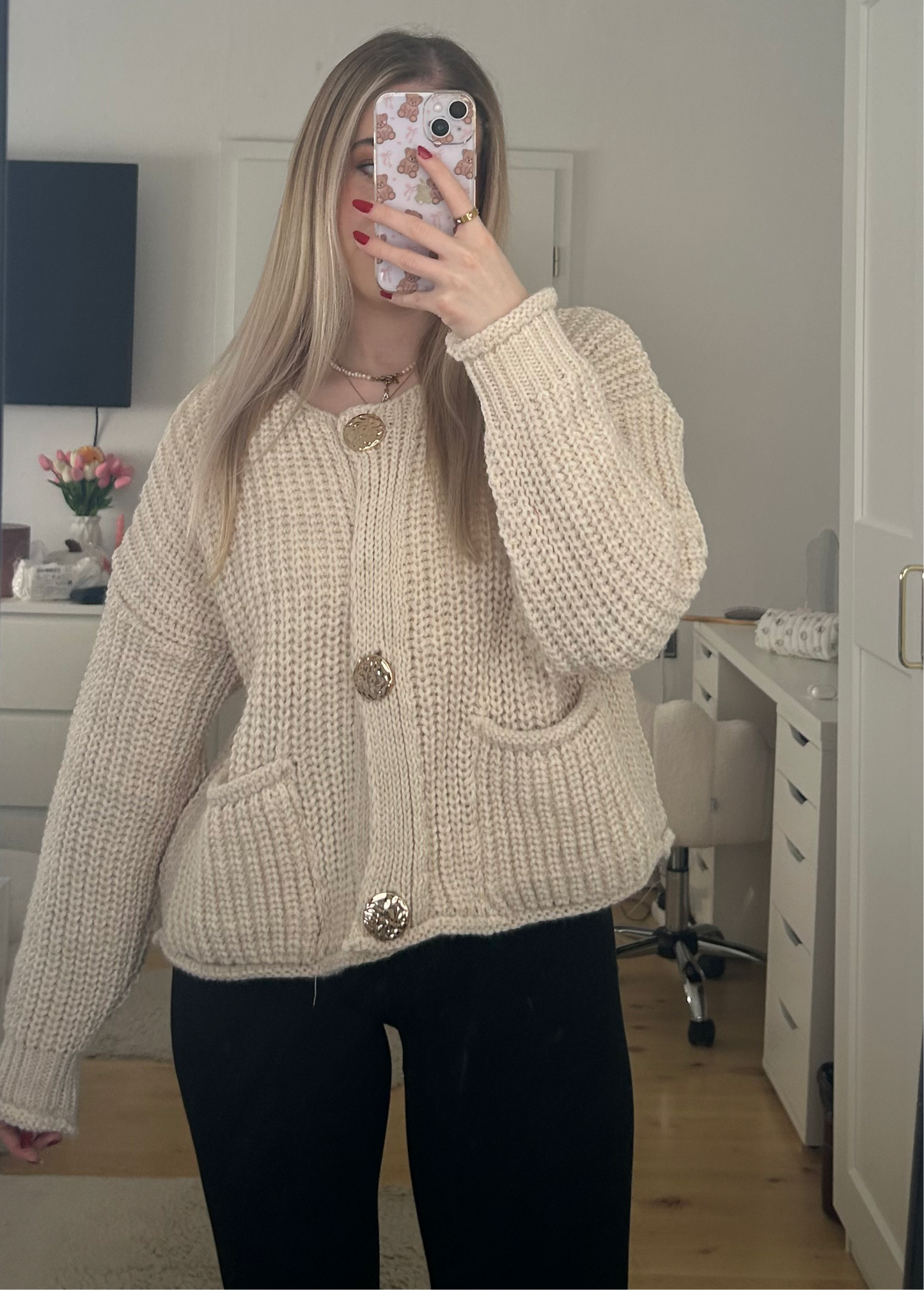 Grobe Strickjacke "Olivia"