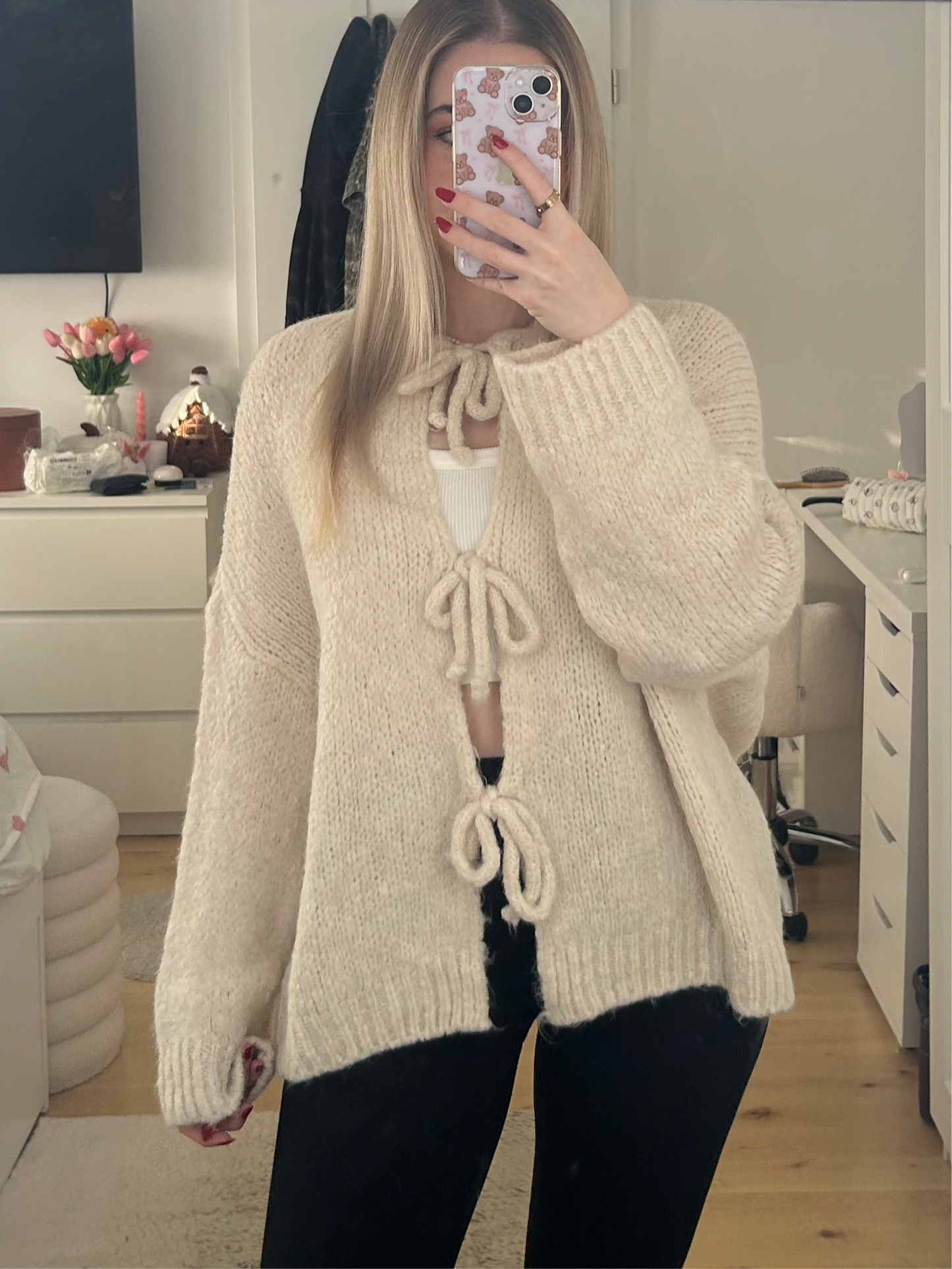 Strickjacke Cardigan "Wollig Schleifi"