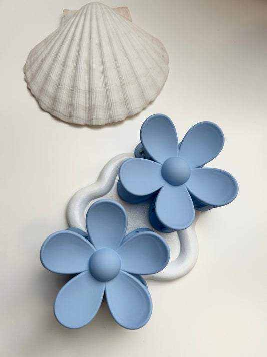 Haarklammer "Daisy" in Blumenform Blau