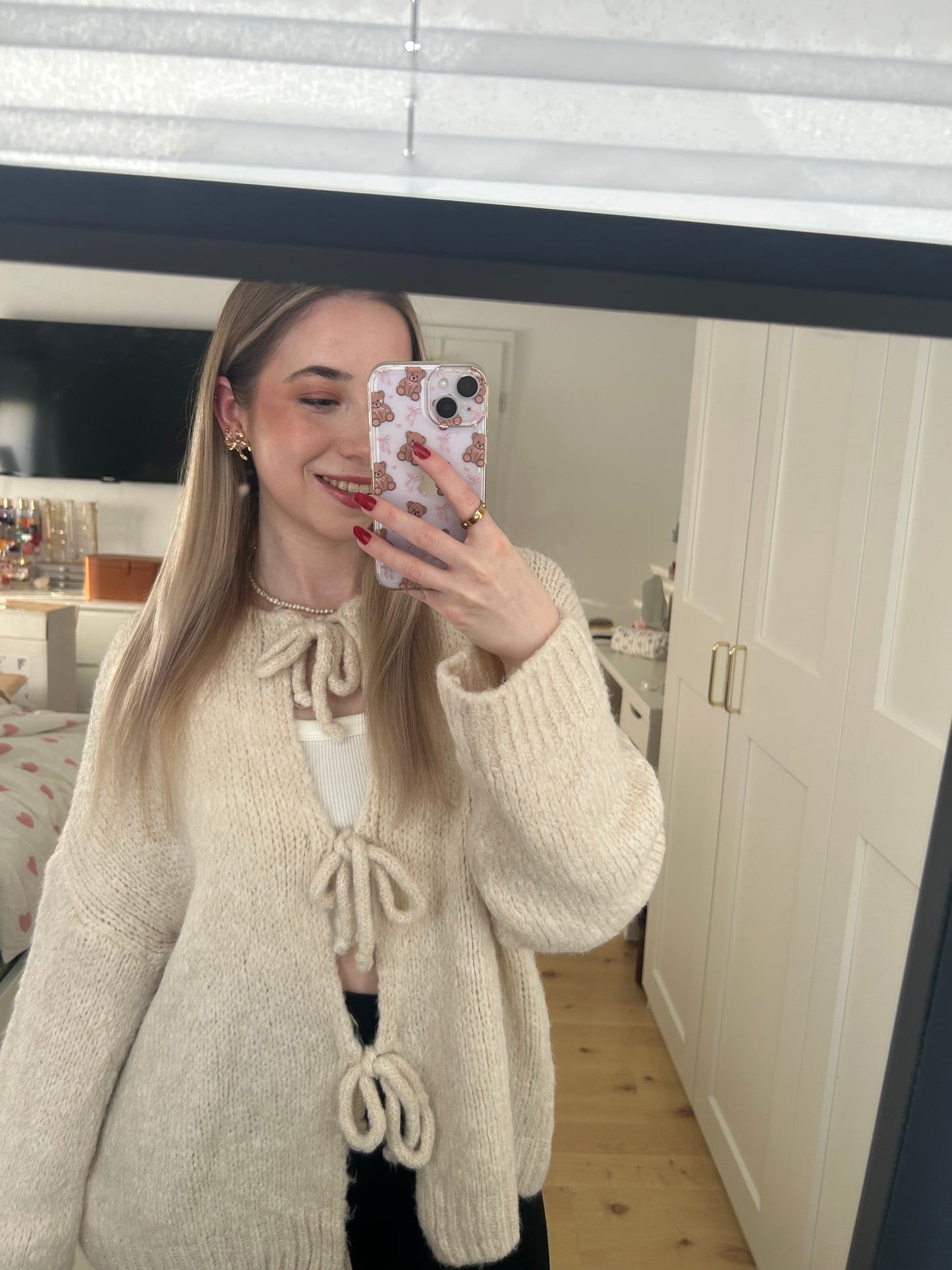 Strickjacke Cardigan "Wollig Schleifi"