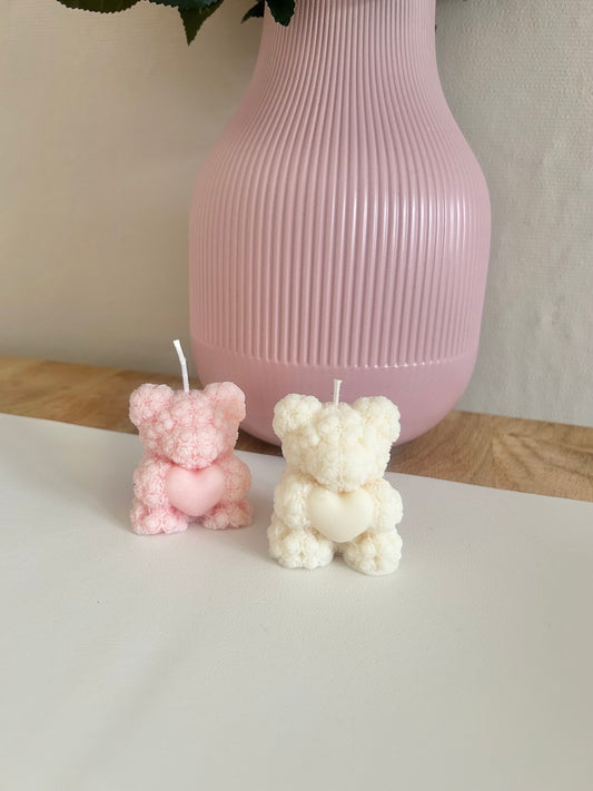 Aesthetic Kerze "Rosenbär"
