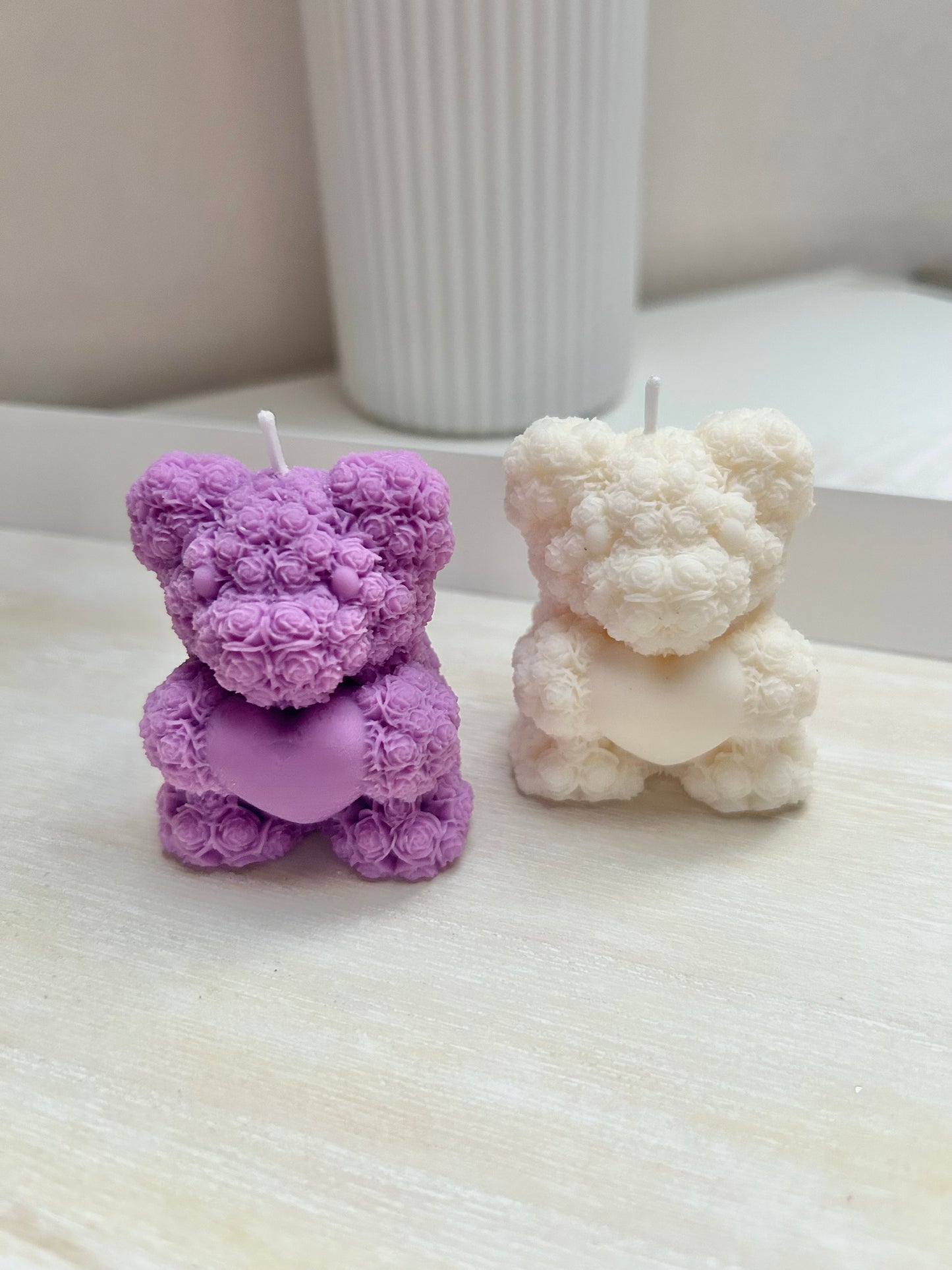 Aesthetic Kerze "Rosenbär"
