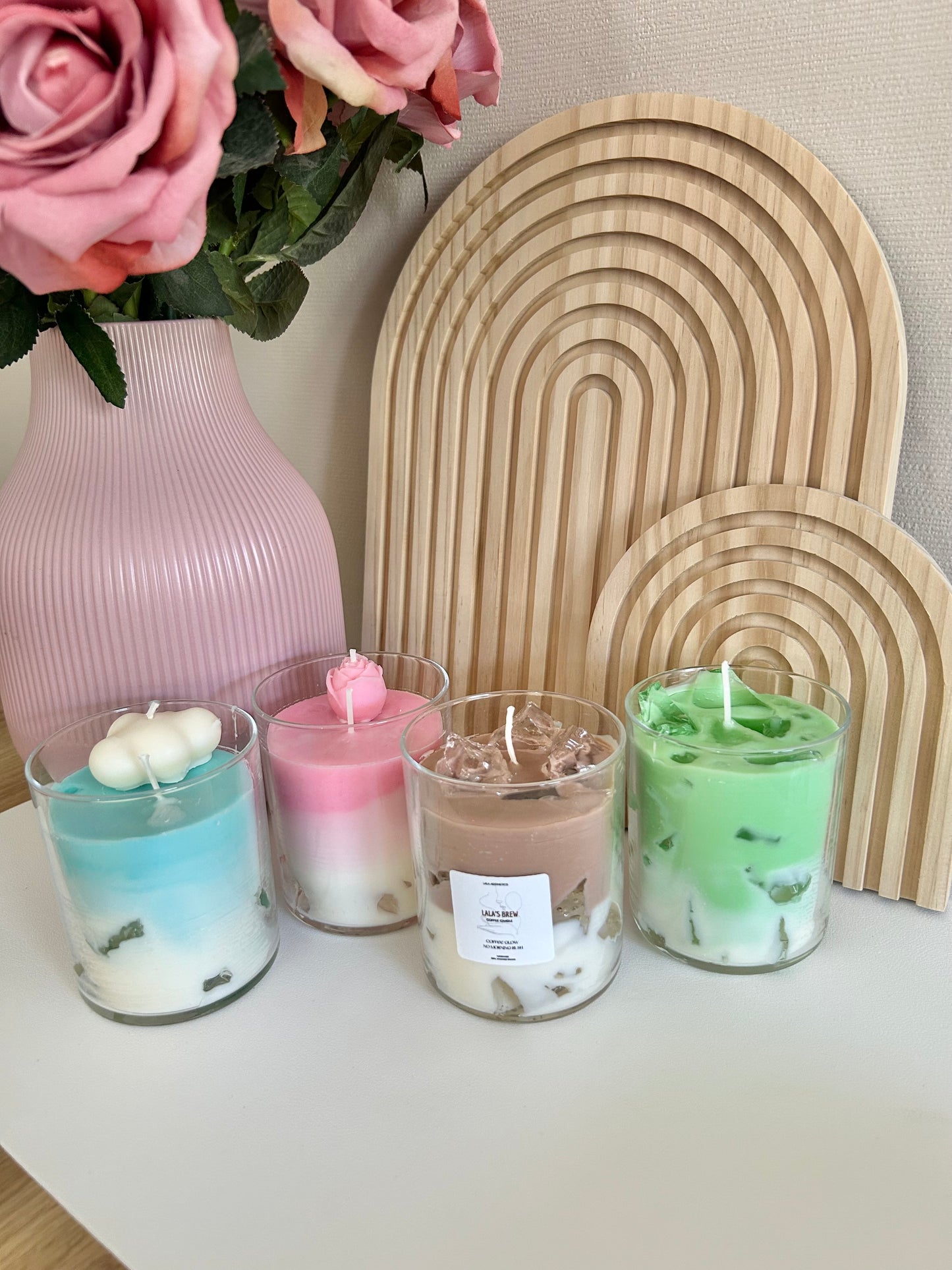 Aesthetic Kerze Lala's Brew "Iced Rose Latte"