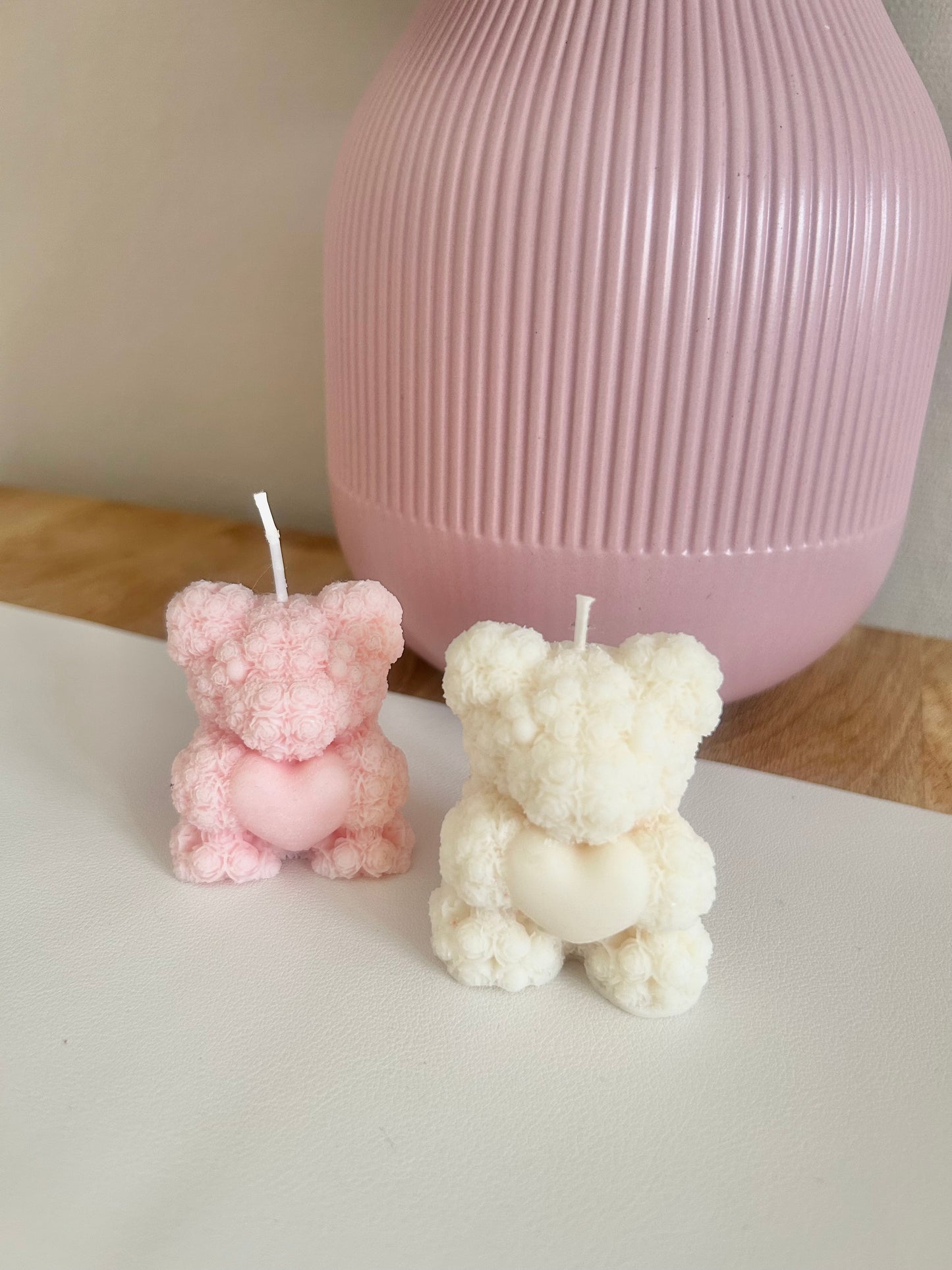 Aesthetic Kerze "Rosenbär"