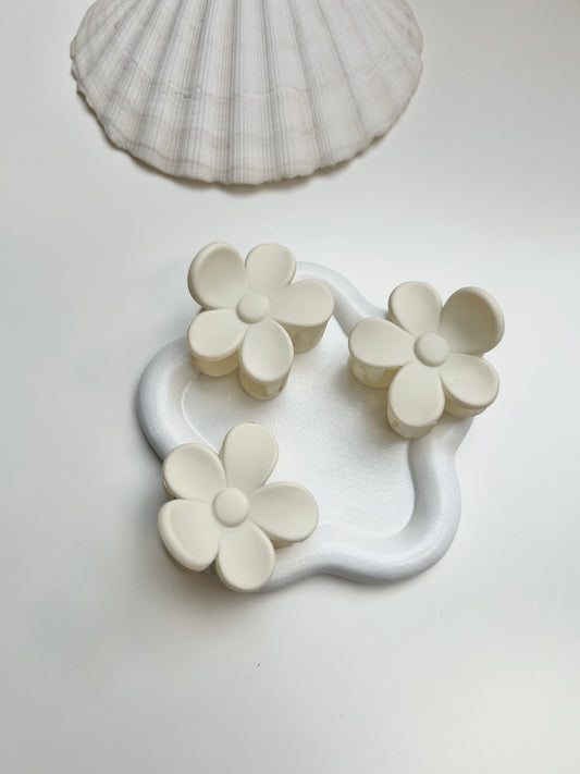 Haarklammer klein "Flower" beige