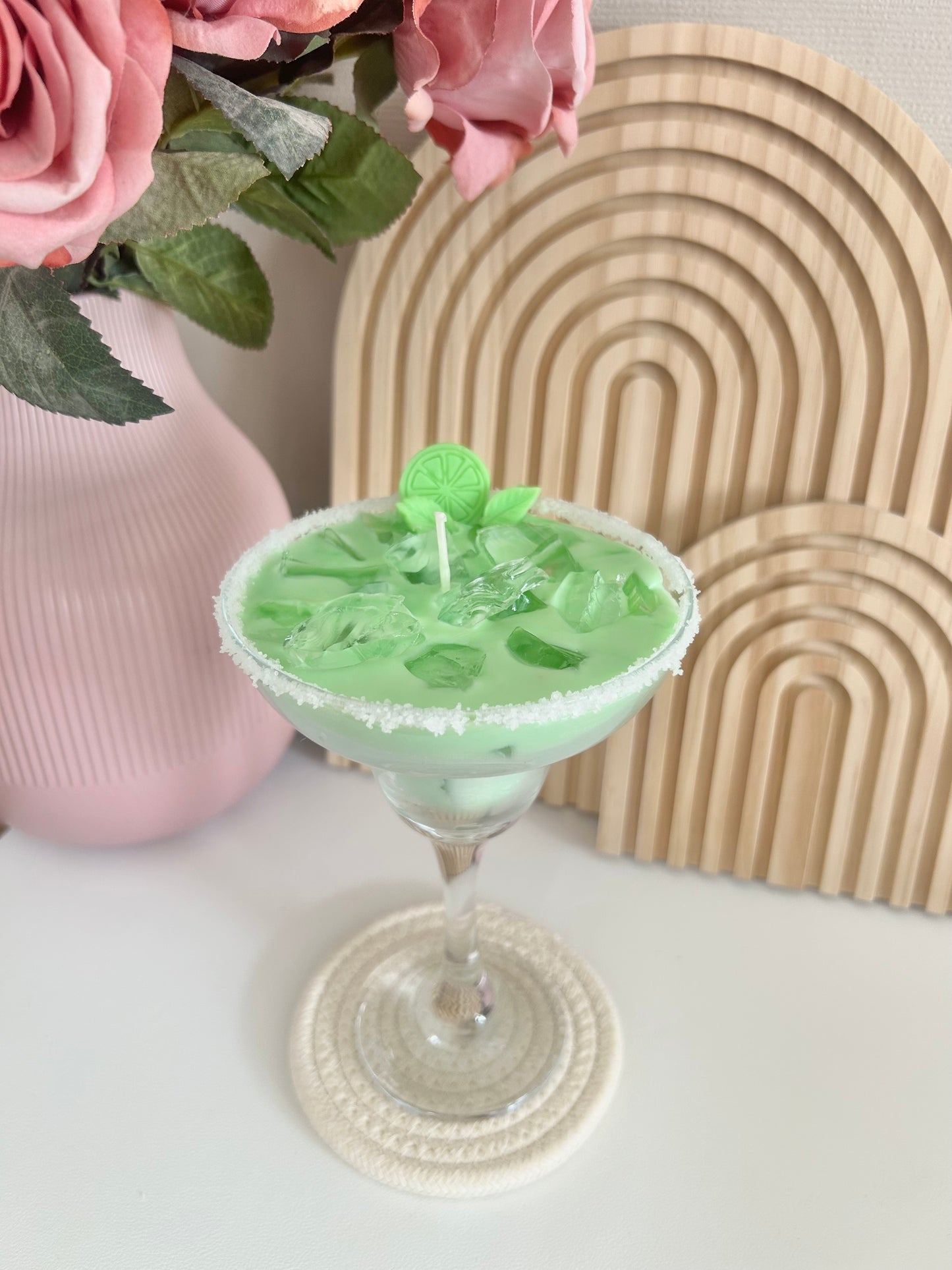 Aesthetic Cocktail Kerze "Green Margarita"