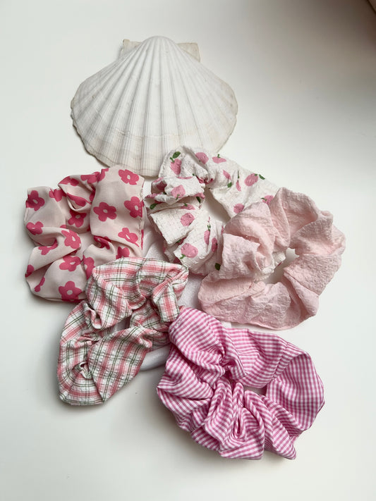 Scrunchies pink 5er Set