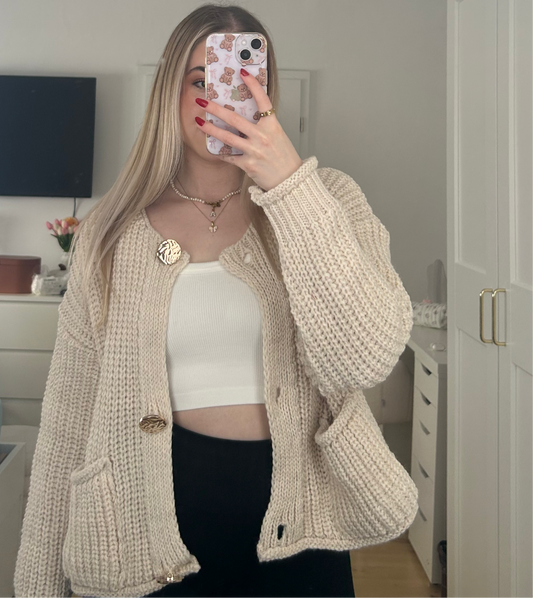 Grobe Strickjacke "Olivia"